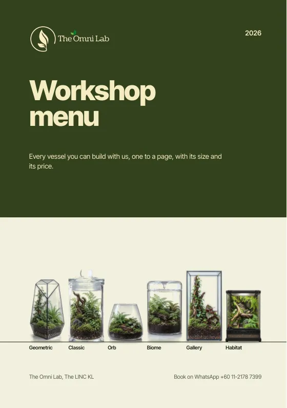 Cover of the workshop menu