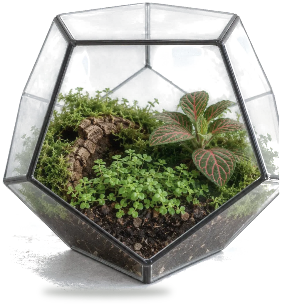 Pentagon terrarium