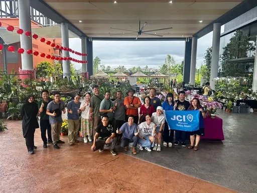 A group outdoors at a community event