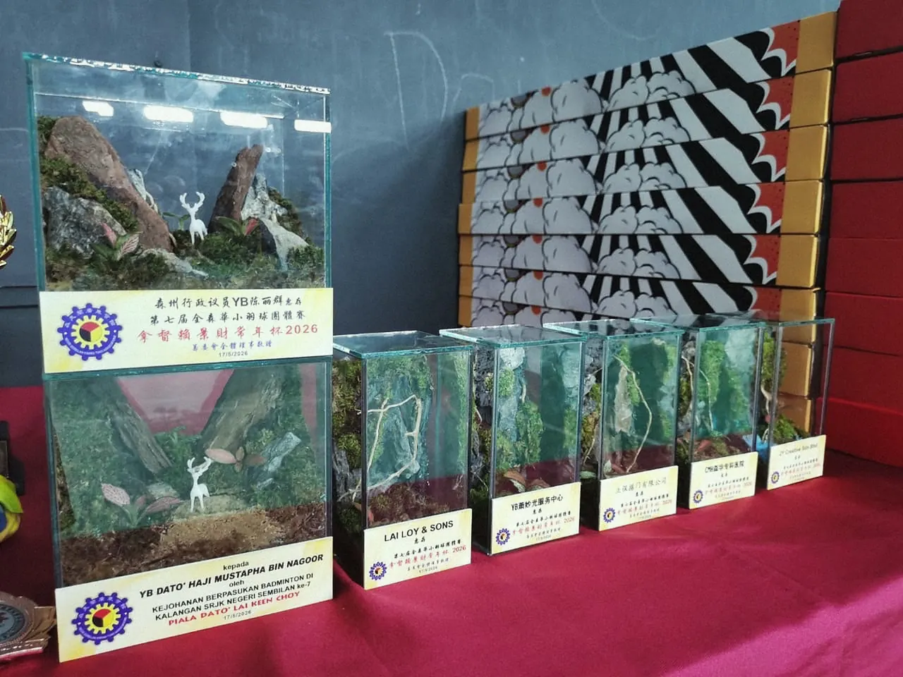 Terrariums we made as a gift for YP Lok Siew Fok
